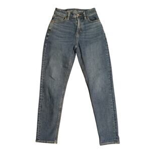 AEO Mom Jeans Womens 000 23"S Barrel Leg Cropped High Rise Denim Y2K 90s Revival